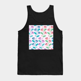 Tulip flower pattern Tank Top